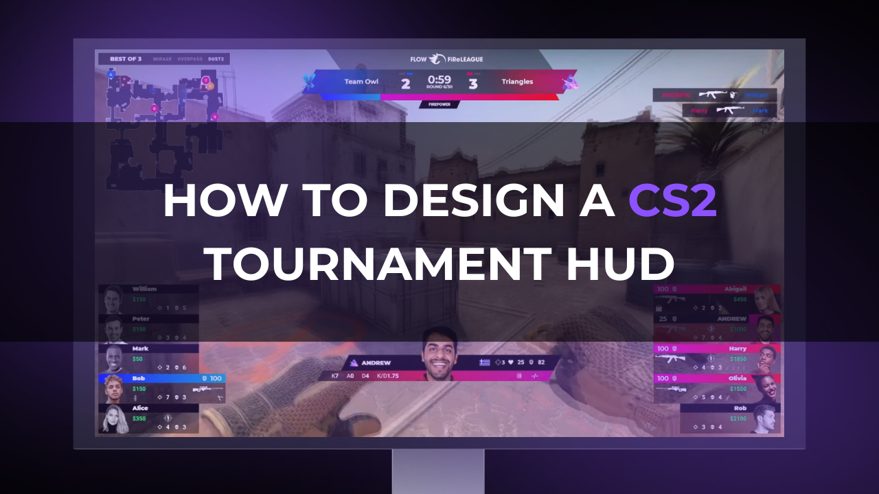 How to Design a CS2 Tournament HUD for Esports Broadcasts - LHM.gg
