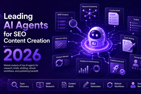Leading AI agents for SEO content creation in 2026