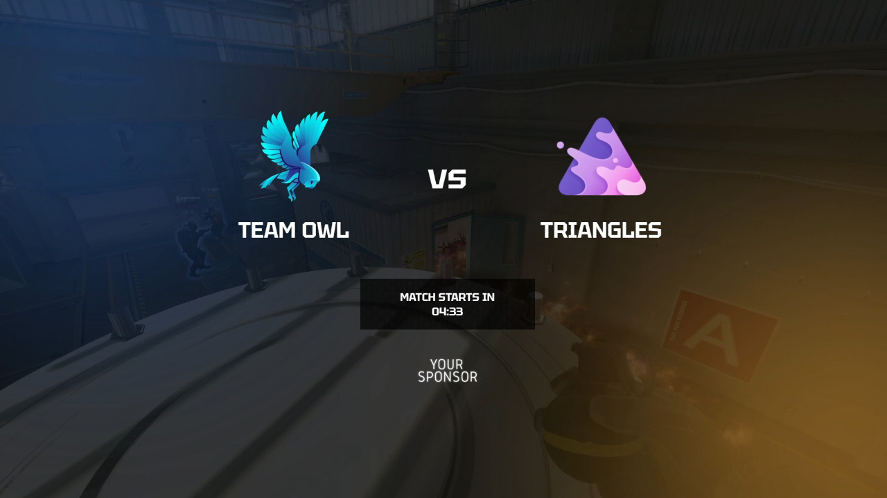 Example of sponsor branding displayed on a pre-match screen in an LHM Ultra HUD