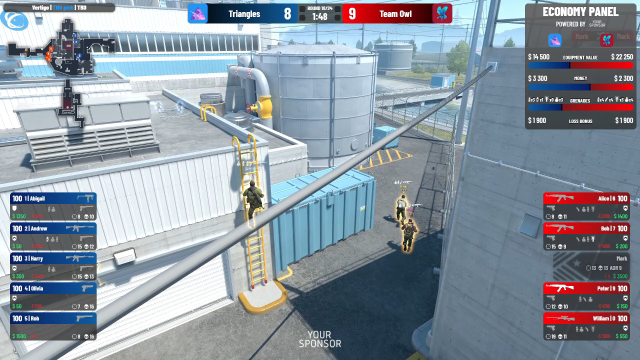 Yvents custom CS HUD made by LHM.gg